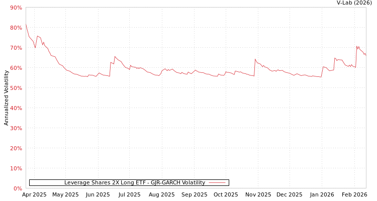 graph of Leverage Shares 2X Long ETF GJR-GARCH