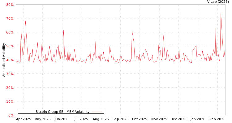 graph of Bitcoin Group SE MEM