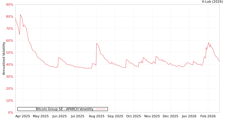 graph of Bitcoin Group SE APARCH