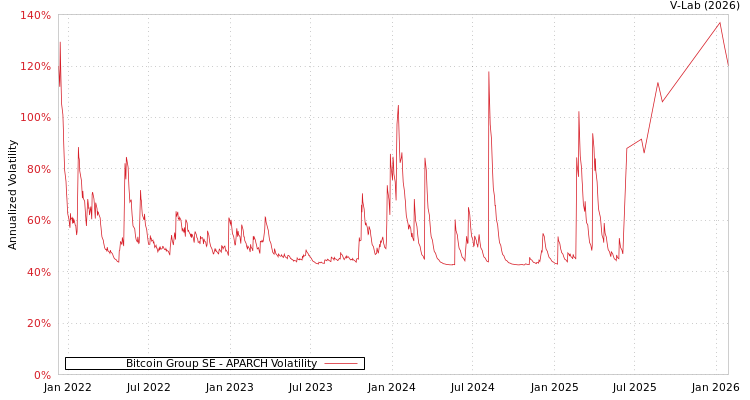 graph of Bitcoin Group SE APARCH