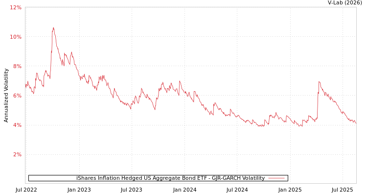 graph of iShares Inflation Hedged US Aggregate Bond ETF GJR-GARCH