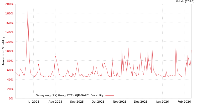 graph of Savvylong (2X) Googl ETF GJR-GARCH