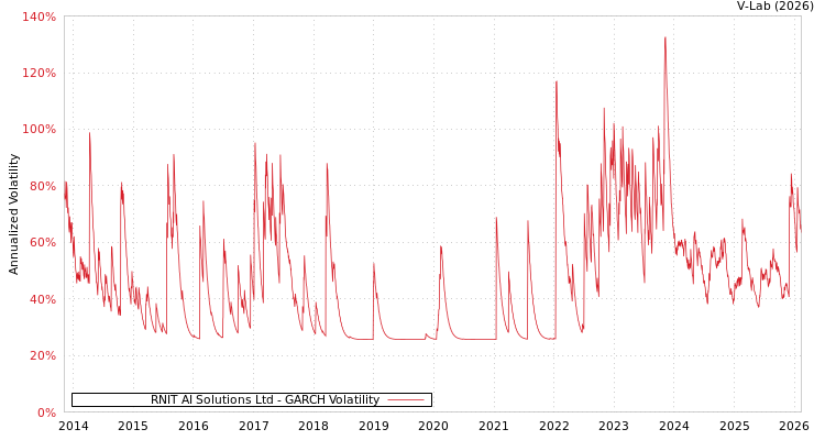 graph of RNIT AI Solutions Ltd GARCH