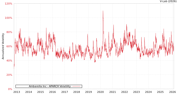 graph of Ambarella Inc APARCH