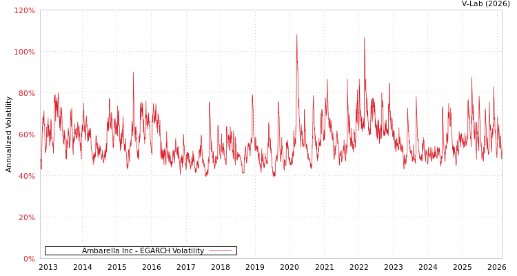 graph of Ambarella Inc EGARCH