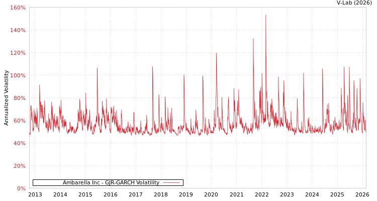 graph of Ambarella Inc GJR-GARCH