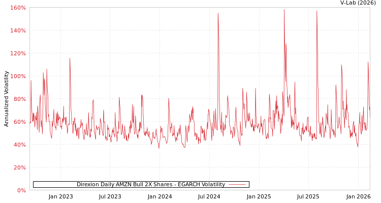 graph of Direxion Daily AMZN Bull 2X Shares EGARCH