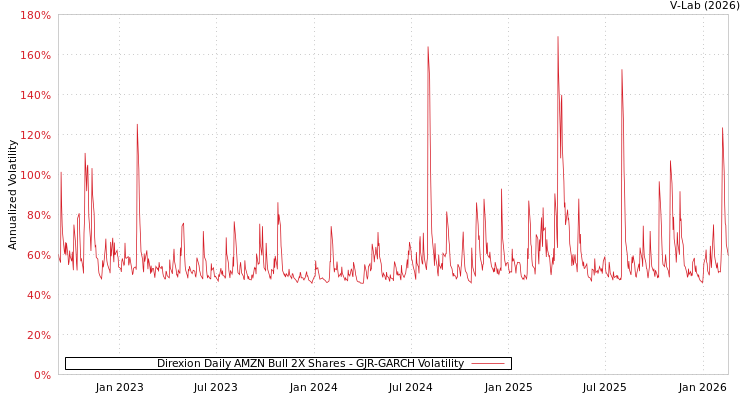 graph of Direxion Daily AMZN Bull 2X Shares GJR-GARCH