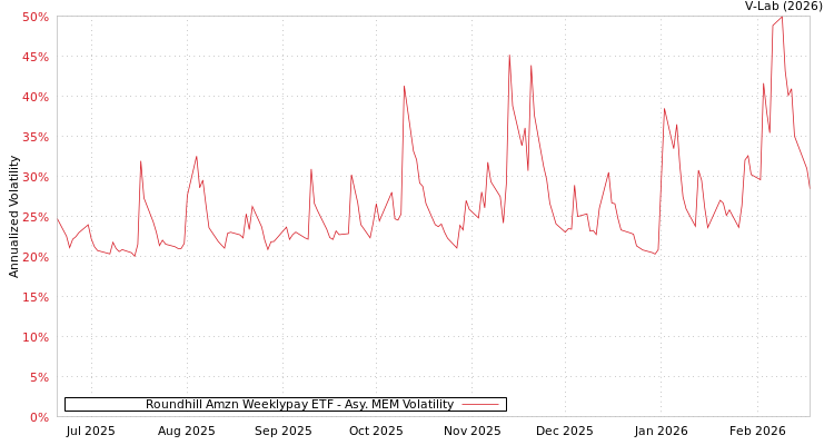 graph of Roundhill Amzn Weeklypay ETF AMEM