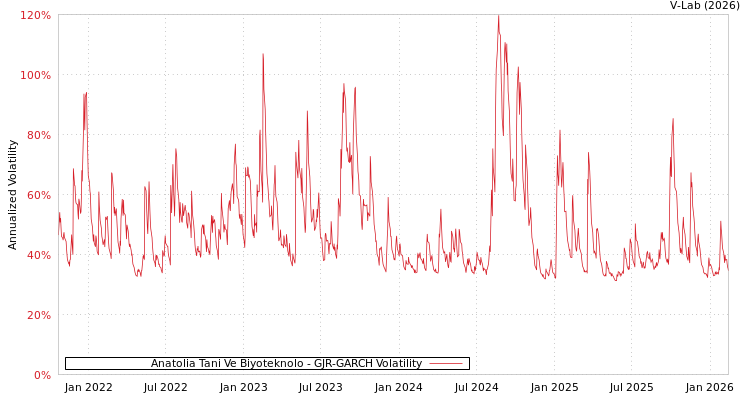 graph of Anatolia Tani Ve Biyoteknolo GJR-GARCH
