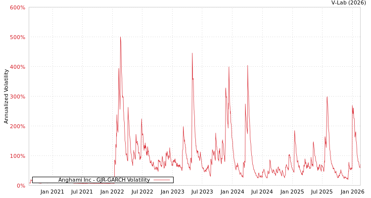 graph of Anghami Inc GJR-GARCH