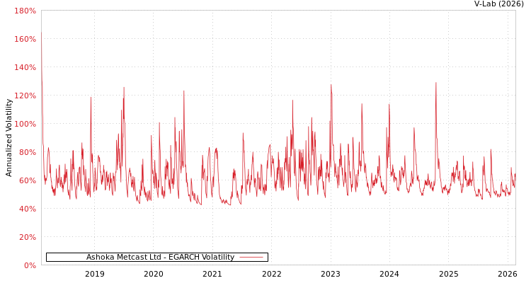 graph of Ashoka Metcast Ltd EGARCH