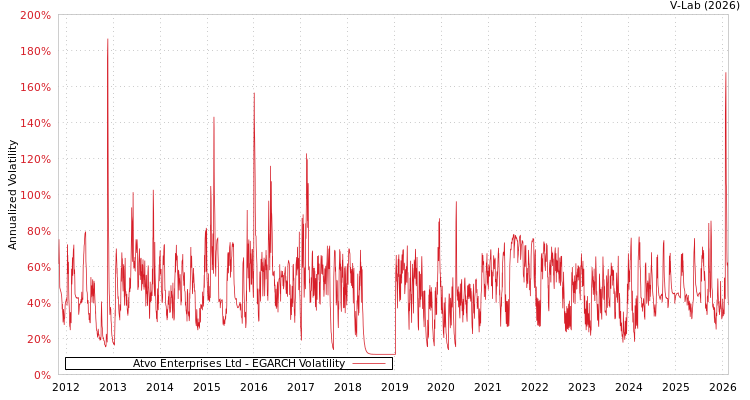 graph of Atvo Enterprises Ltd EGARCH