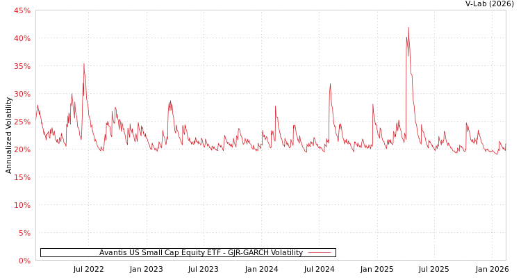 graph of Avantis US Small Cap Equity ETF GJR-GARCH