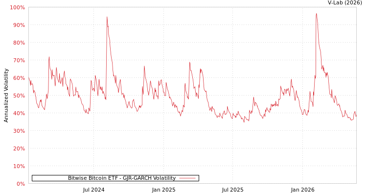 graph of Bitwise Bitcoin ETF GJR-GARCH