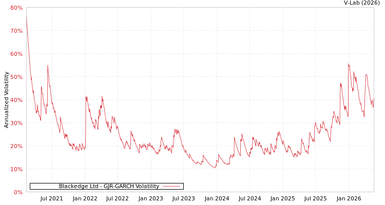 graph of Blackedge Ltd GJR-GARCH