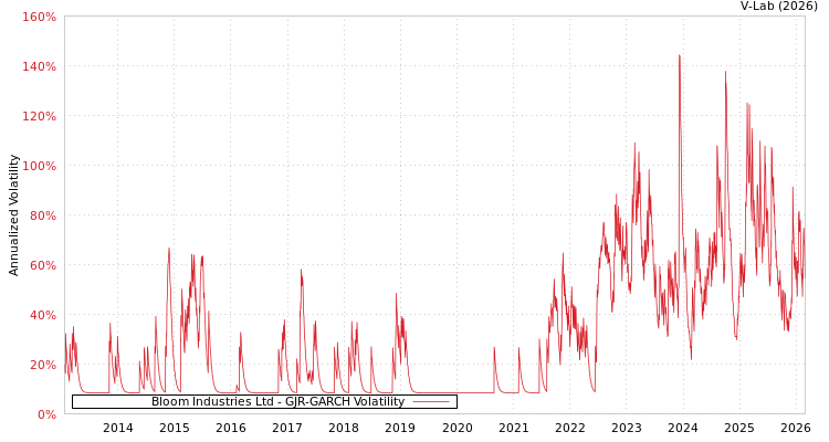 graph of Bloom Industries Ltd GJR-GARCH
