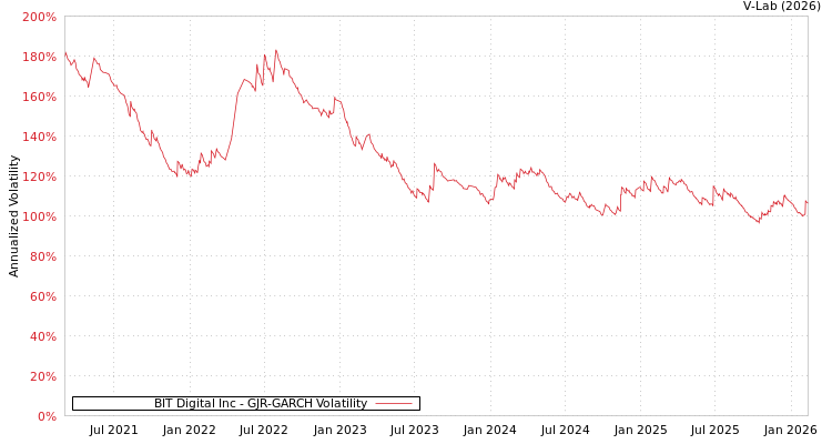 graph of BIT Digital Inc GJR-GARCH