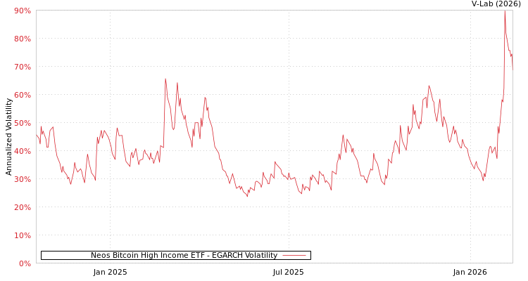 graph of Neos Bitcoin High Income ETF EGARCH