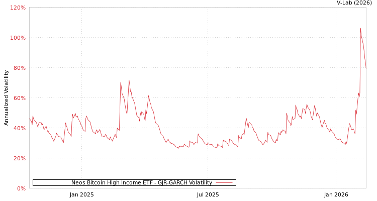 graph of Neos Bitcoin High Income ETF GJR-GARCH