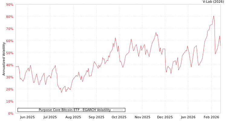 graph of Purpose Core Bitcoin ETF EGARCH
