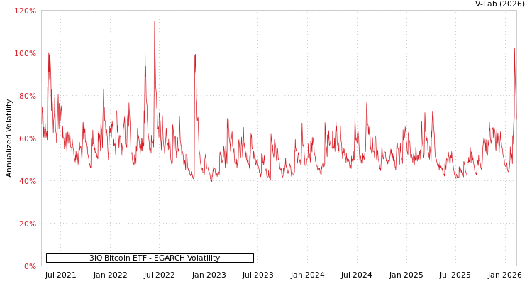 graph of 3IQ Bitcoin ETF EGARCH
