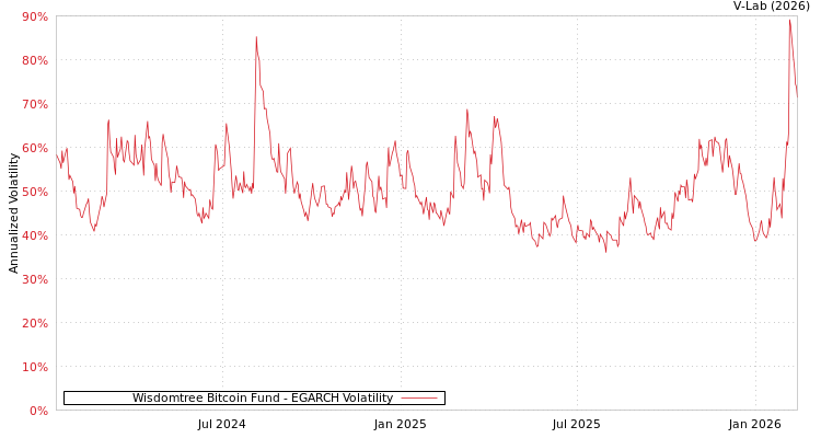 graph of Wisdomtree Bitcoin Fund EGARCH