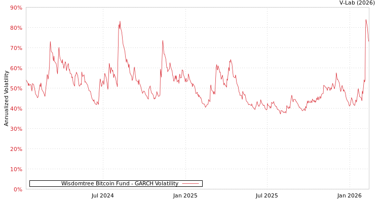 graph of Wisdomtree Bitcoin Fund GARCH