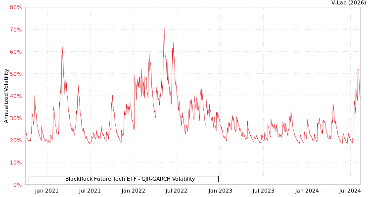 graph of BlackRock Future Tech ETF GJR-GARCH