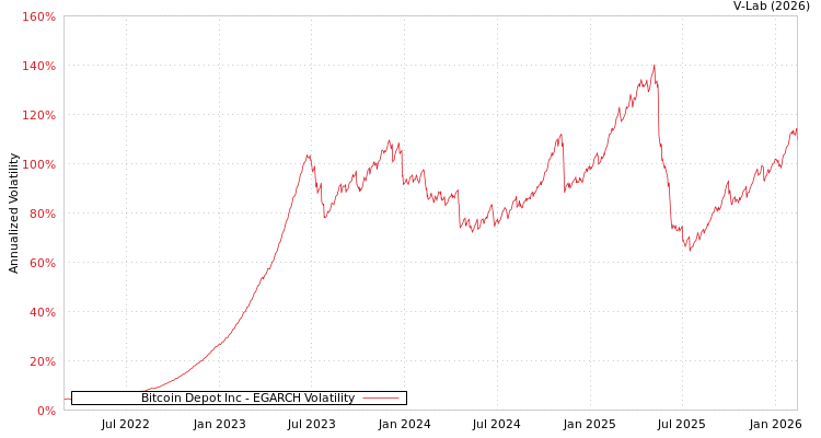 graph of Bitcoin Depot Inc EGARCH