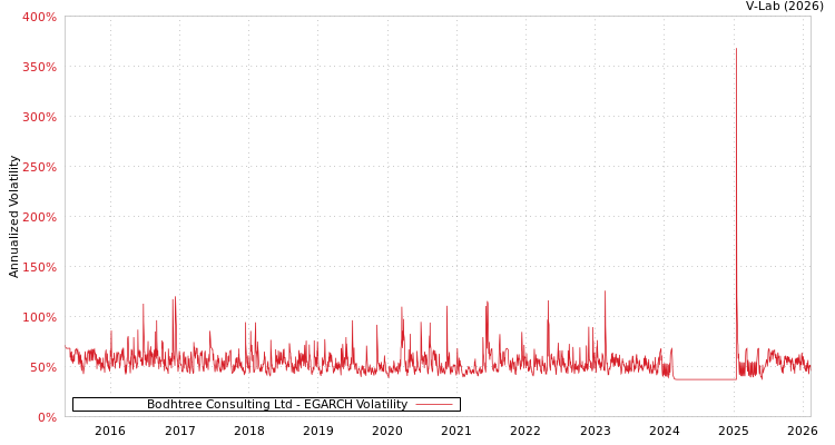 graph of Bodhtree Consulting Ltd EGARCH