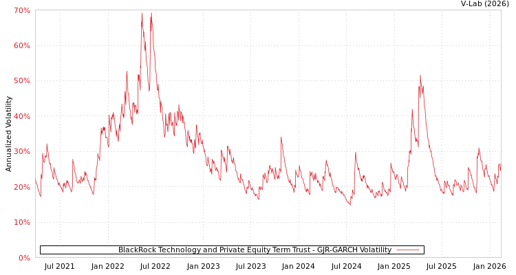 graph of BlackRock Technology and Private Equity Term Trust GJR-GARCH