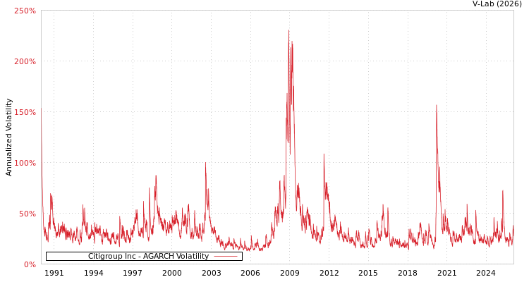 graph of Citigroup Inc AGARCH