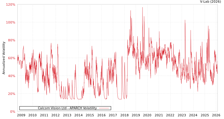 graph of Calcom Vision Ltd APARCH
