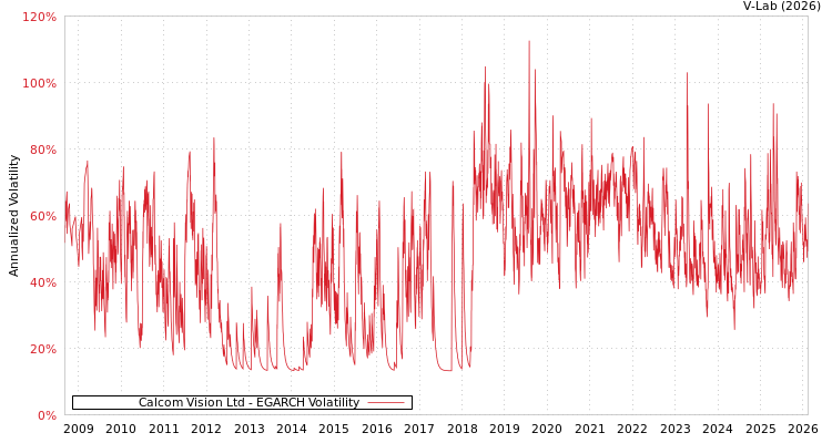 graph of Calcom Vision Ltd EGARCH