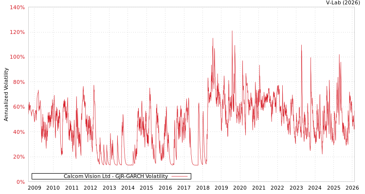 graph of Calcom Vision Ltd GJR-GARCH