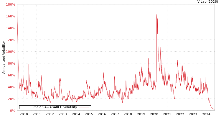 graph of Cielo SA AGARCH