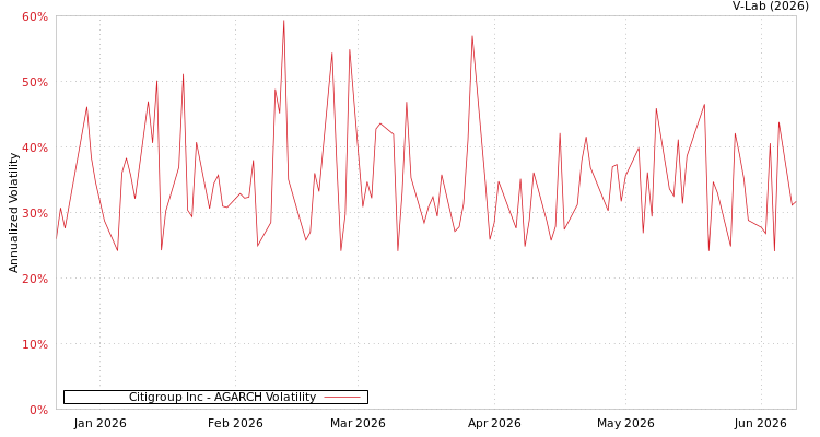 graph of Citigroup Inc AGARCH