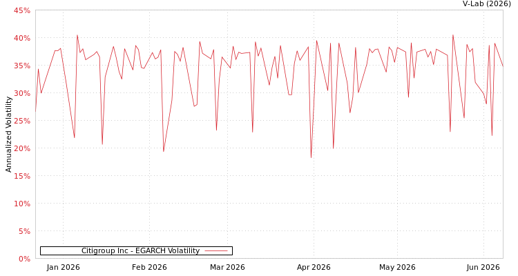 graph of Citigroup Inc EGARCH