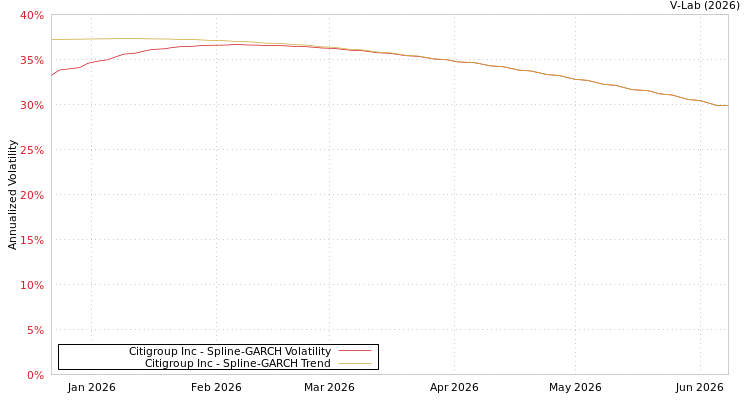 graph of Citigroup Inc SGARCH