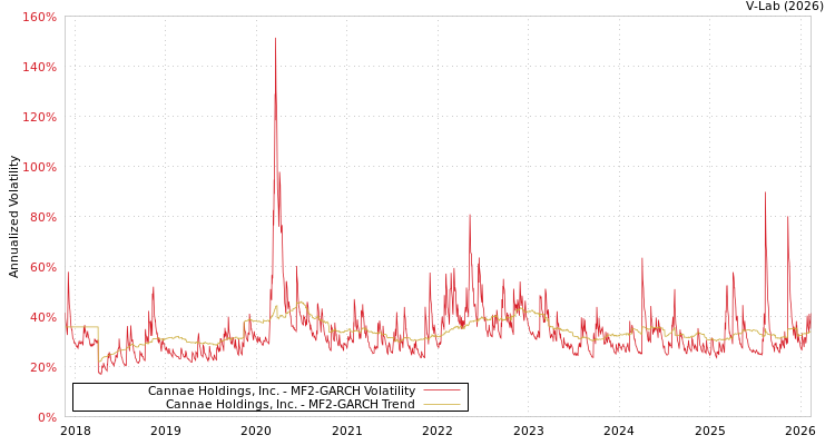 graph of Cannae Holdings, Inc. MF2-GARCH