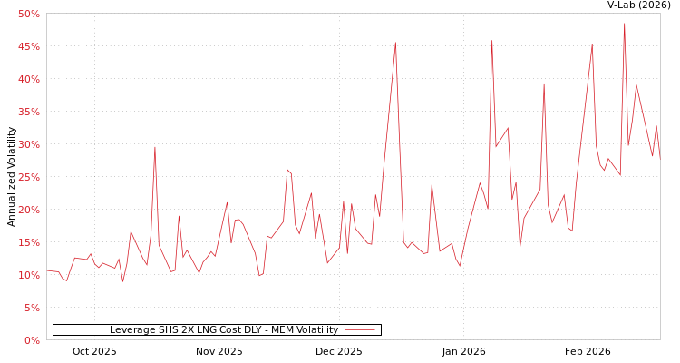 graph of Leverage SHS 2X LNG Cost DLY MEM