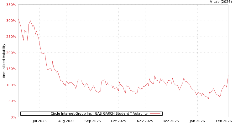graph of Circle Internet Group Inc GAS-GARCH-T