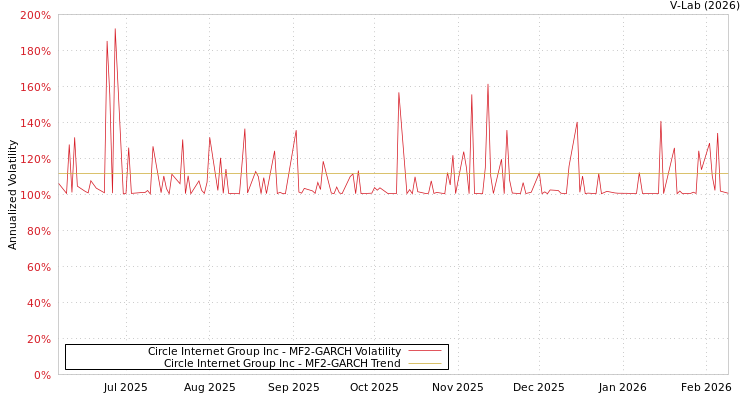 graph of Circle Internet Group Inc MF2-GARCH