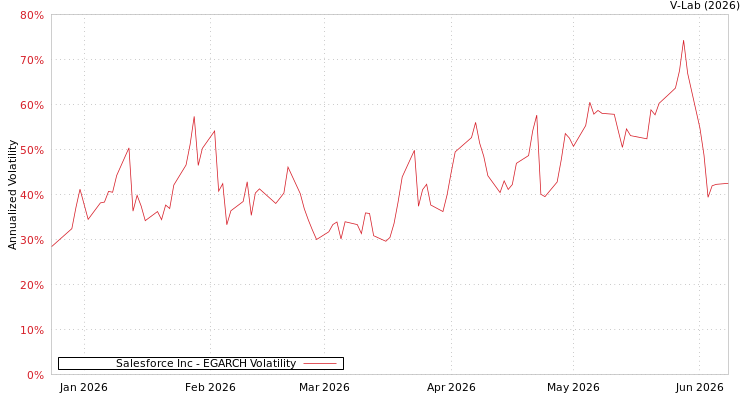 graph of Salesforce Inc EGARCH