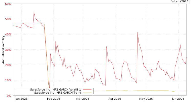 graph of Salesforce Inc MF2-GARCH