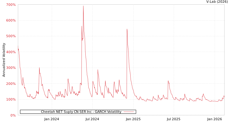 graph of Cheetah NET Suply CN SER Inc GARCH