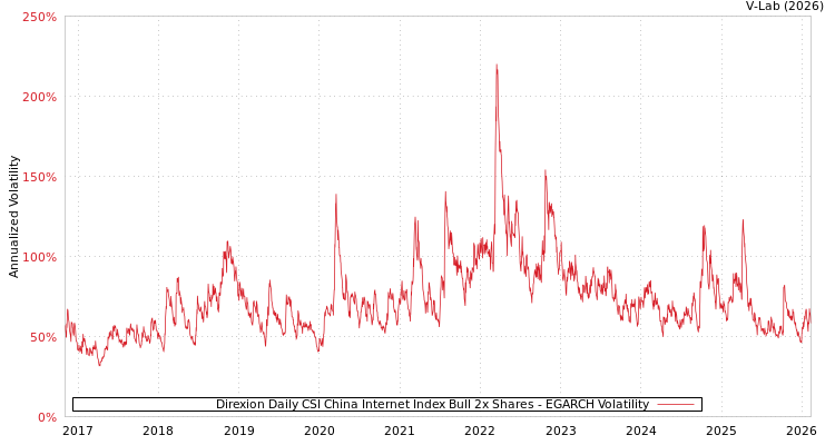 graph of Direxion Daily CSI China Internet Index Bull 2x Shares EGARCH