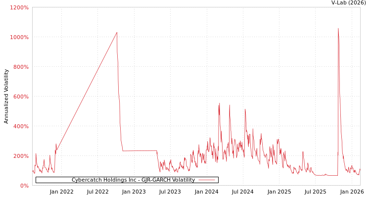 graph of Cybercatch Holdings Inc GJR-GARCH