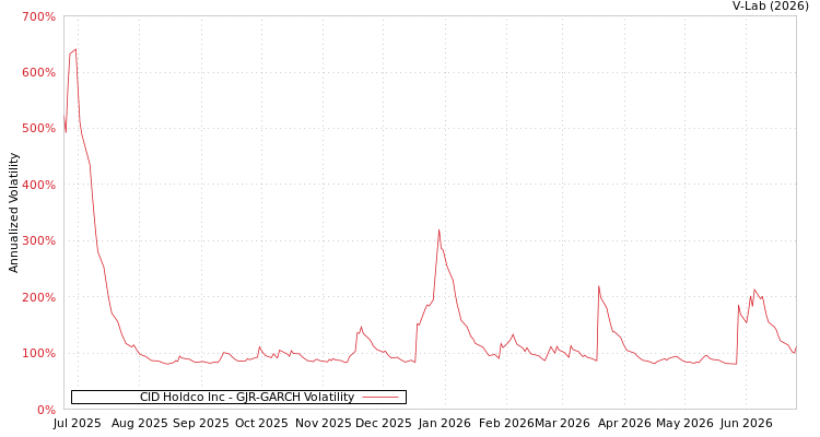 graph of CID Holdco Inc GJR-GARCH